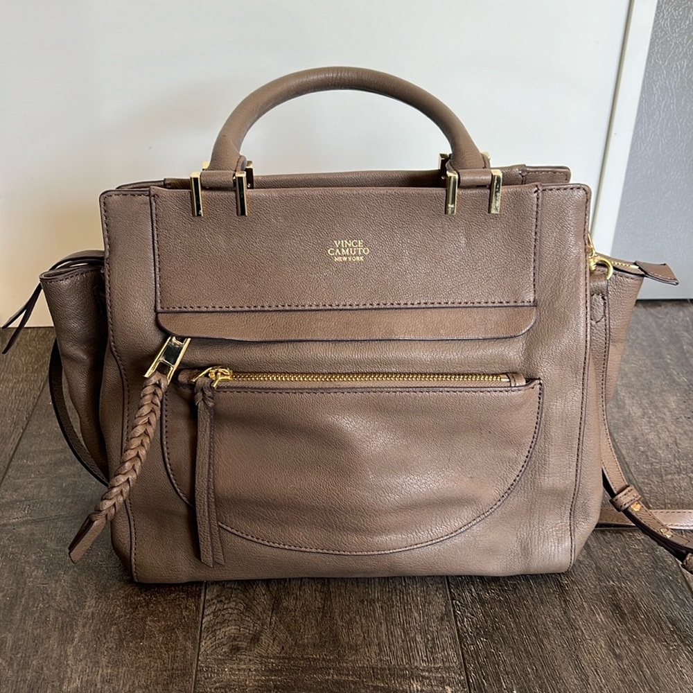 Vince Camuto Brown/Tan Shoulder Purse